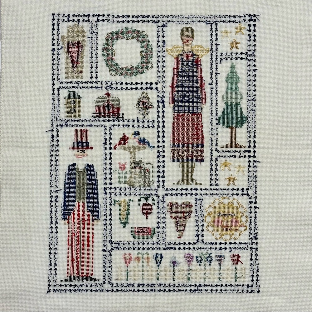 Cross stitch Completed ‘The Growing Season’ HeartstringsPattern 14x18” Handmade - Picture 3 of 3